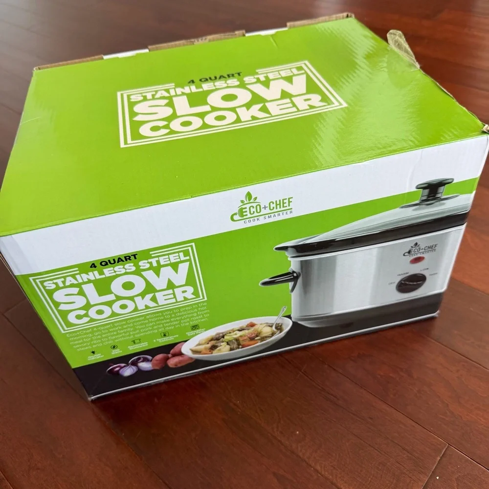 Eco+Chef 4 QUART STAINLESS STEEL SLOW COOKER